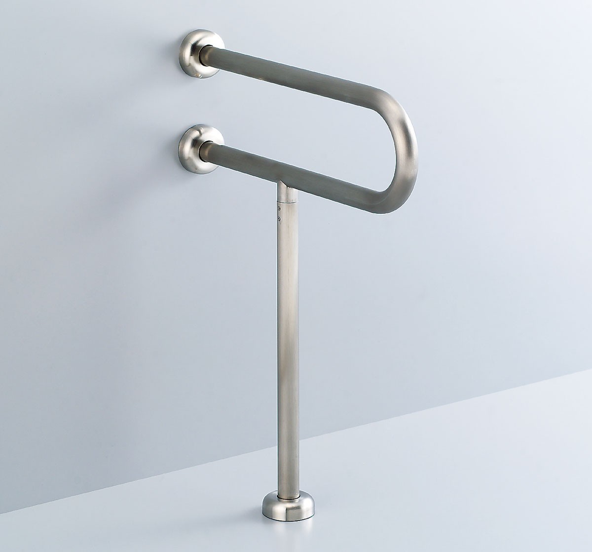 ▲INAX/LIXIL【KF-525S80J】大便器用手すり(壁床固定式) ステンレスタイプ 長さ800mm 受注約3週〔IC〕|あいあいショップさくら