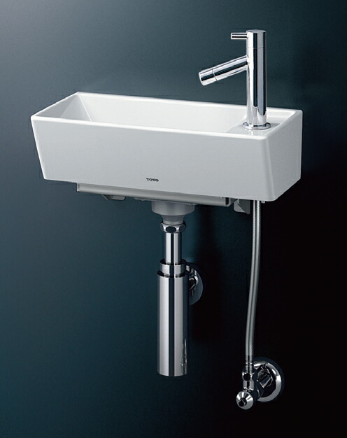 【未使用】TOTO 壁掛手洗器　LSH50AB #NW1(ホワイト) 未使用 LSH50AB#NW1｜TOTO壁掛手洗器セット[壁掛手洗器][角形]