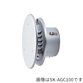 ▲●u.神栄ホームクリエイト【SK-AGC100W】換気口部品 丸型風防付ガラリ ステンレス網付 水切付 アルミ シルバー