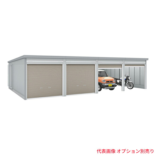 「追加棟のみの購入は不可」 ●u.イナバ物置/稲葉製作所 ガレージ【GRN-2647SL】SM ステンメタリック GRN ガレーディア 一般型 追加棟 注2週|あいあいショップさくら
