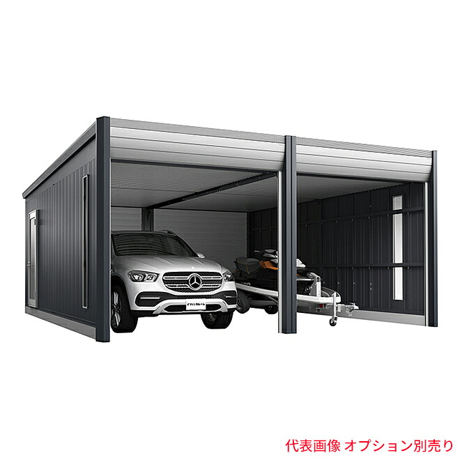 ●u.イナバ物置/稲葉製作所【DR-3162JPB-2】高基礎 一般型 DR デザイナーズガレージ アルシア TypeB ジャンボ 2連棟(2台収納タイプ) 注2週｜あいあいショップさくら