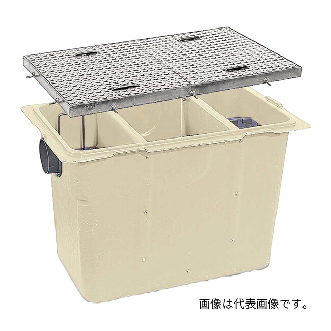 ●前澤化成工業 【GT-B75P(T-2SUS蓋)】差し油落とし穴 配管流入埋設型 GT-P FRP製 軽掛け目〔固定ディスク〕