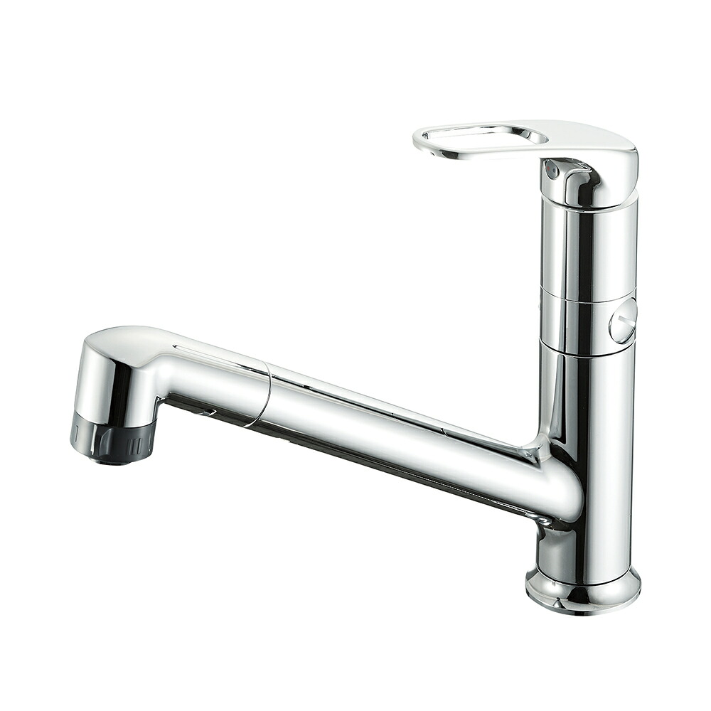 π三栄水栓/SANEI 水栓金具【K87101EBJK-13】シングルワンホールスプレー分岐混合栓 寒冷地用〔FA〕