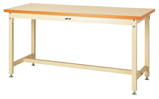 ●u.ヤマキン/山金工業【SSMH-1575-II】ワークテーブル スーパータイプ 固定式 H900mm メラミン天板 アイボリー 組立式｜あいあいショップさくら