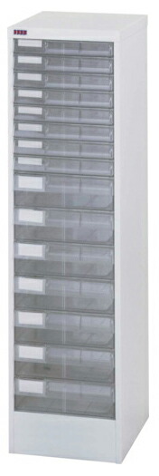 ●u.ヤマキン/山金工業【A4PT-115NH】アレンジャー A4判プラスチック引出し 1列 深型7段・浅型8段 完成品