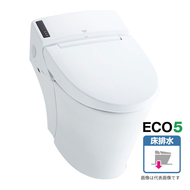 ●INAX/LIXIL 室内用便器【BC-K21S+DV-K213L-R1】表立った向けタンクレストイレ K213 営造用 床水抜き 大型遠隔操作+洗い濯ぎ壁リモコンタッチスイッチ〔GJ〕