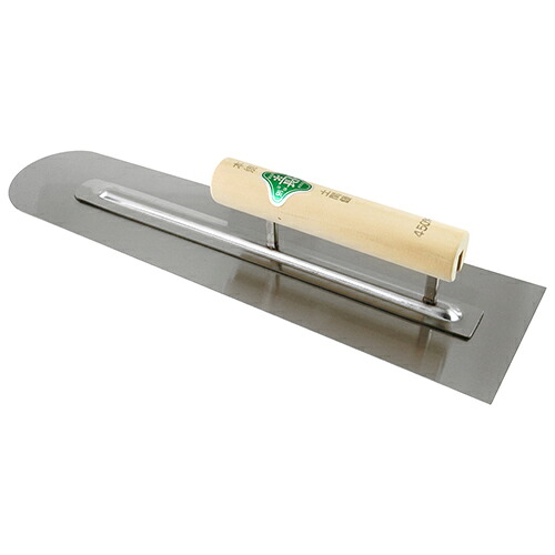 ∀藤原産業 【緑長 本焼土間鏝 450MM】本焼土間鏝 (4977292167321)