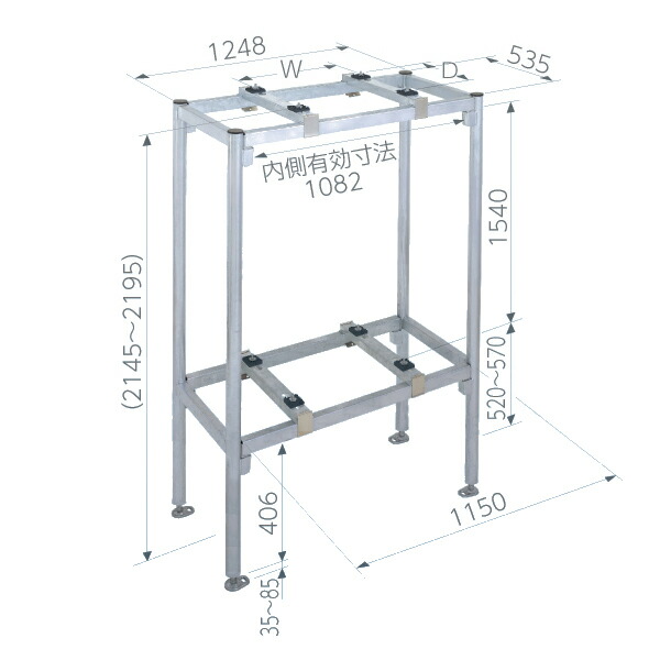 楽天市場】日晴金属 PC-NJ38 PCキヤッチャー 平地高置用 架台 高