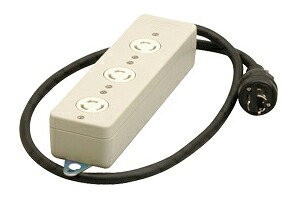 Я明工社 【MR2934】引掛3個口タップ(コード1m) 3P 定格20A 250V