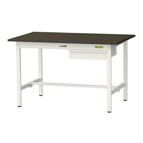 ●u.ヤマキン/山金工業 【SLM-1275U-BRW】ワークテーブル LABシリーズ(固定式 キャビネット付) H740mm 基本形 指紋レスメラミン天板(ブラウン) 組立式|あいあいショップさくら