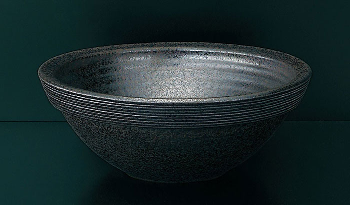 INAX/LIXIL 【L-SR-20/XN1】室内用便器器 本体のみ 創の美 信楽/壷新 φ350 たま物黒釉〔DA〕 花・ガーデン・DIY-木材・建築資材・設備
