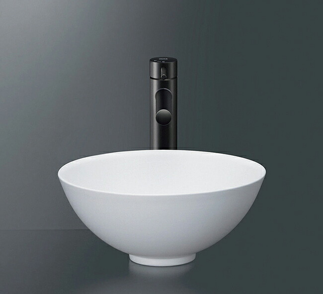 INAX/LIXIL セット品番【L-CS-14/W+LF-YE340SYHC/SAB】壁給水・床排水(Sトラップ) 手洗器 波工房シリーズ φ312.5 ホワイト｜あいあいショップさくら