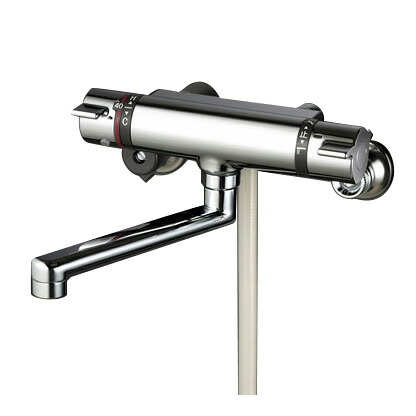 KVK 水栓金具【KF800WTMHFS】風呂場用水栓 壁付サーモスタット式シャワー(撥水) ウルトラファインバブルシャワーヘッド メッキ 冷ややかさ地〔HB〕
