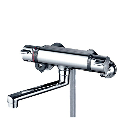 KVK 水栓金具【KF800WTMHF】風呂場用水栓 壁付サーモスタット式シャワー ウルトラファインバブルシャワーヘッド メッキ 冷ややかさ地〔HB〕
