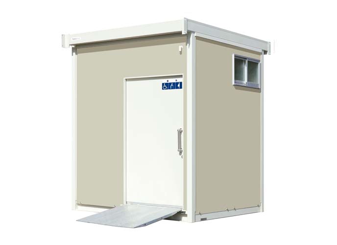 ●ハマネツ【TU-NXUW(1591101)】アイボリー 水洗 屋外トイレユニット ネクストイレ ユニバーサル 受注生産〔▽〕