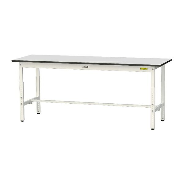 ●u.ヤマキン/山金工業 【SURA-1860-GYW】ワークテーブル 150シリーズ 高さ調整タイプ H600mm～H900mm 基本形 RoHS2指令対応塩ビシート天板 組立式｜あいあいショップさくら