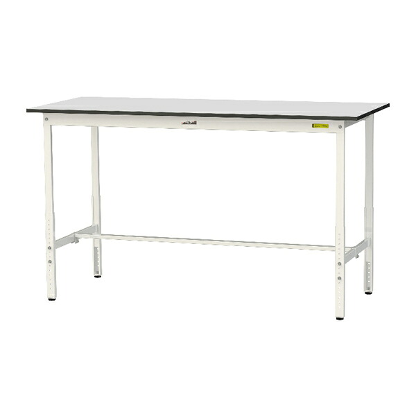 ●u.ヤマキン/山金工業 【SURAH-1875-GYW】ワークテーブル 150シリーズ 高さ調整タイプ H900mm～H1200mm 基本形 RoHS2指令対応塩ビシート天板 組立式