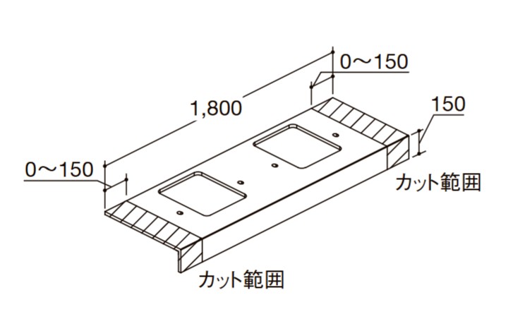 ●INAX/LIXIL カスタム バニティ【CSC-600SS(1800)WS5X】カウンタ 真四角どんぶり鉢用 両側壁用 どんぶり鉢2連 受注約3週〔GI〕