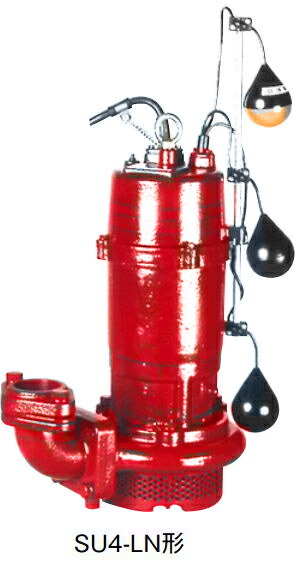 ●川本ポンプ【SU4-506-0.75LN(フランジタイプ)】60Hz 汚水水中ポンプ 2極三相200V 0.75kW 自動交互内蔵型 SU4形〔GA〕 60,499円