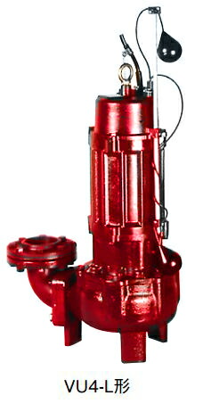 ●川本ポンプ【VU4-806-3.7L(フランジタイプ)】60Hz 汚物水中ポンプ 4極三相200V 3.7kW 自動型 VU4形 ボルテックスタイプ〔GF〕