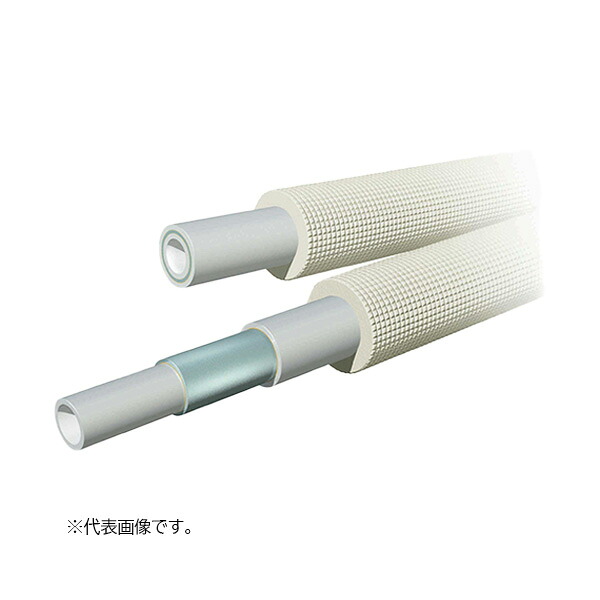 ●タブチ/TBC 【UPC16-HONT 10】(60010672) 覆面すること軽銀三層管耐候象牙色 保温材付ドライフレックスパイプ 呼び径16 保温材厚10粍 25m