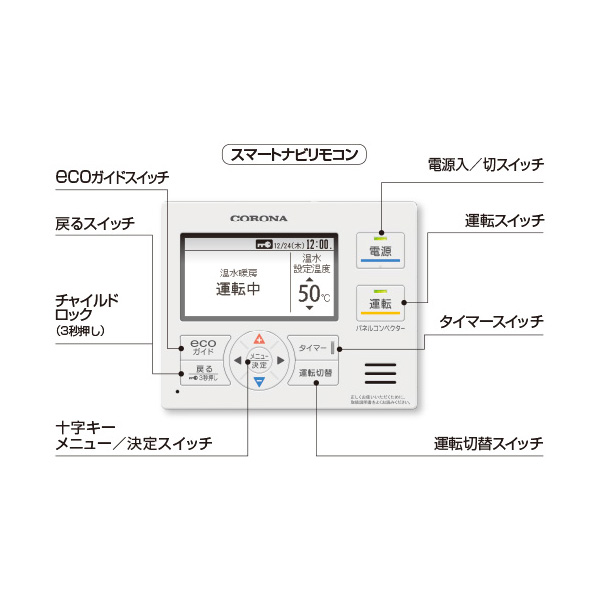 コロナ 部材【ERS-MRC04】メインリモコン〔FJ〕