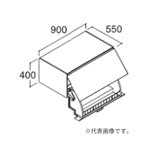 ●INAX/LIXIL 洗面化粧台 クレヴィ【RAU-906W】アッパーキャビネット ハイグレード 間口900mm ダウン機構付 受注約1週〔HB〕