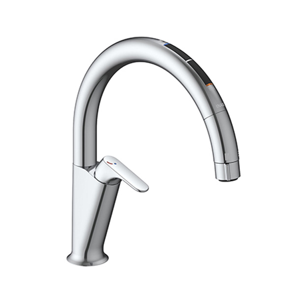 INAX/LIXIL 水栓金具【JF-NAA466SY(JW)】勝手もと用タッチレス水栓 ナビッシュ 判定基準印字機 浄水器ビルトイン形 A6 原則として地〔GJ〕