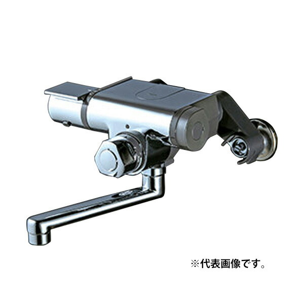 KVK 水栓金具【MTB170KWPTHS】定量止水付サーモスタット式混合栓 お湯ぴた 撥水水栓 170mmパイプ付 逆止弁付 寒冷地用〔HB〕