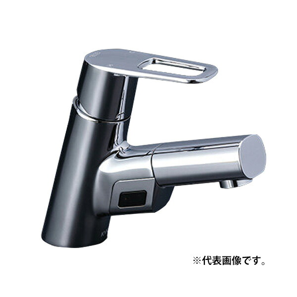 KVK 水栓金具【FSL150DZAET】シングル混合栓 (センサー付) ACタイプ 泡沫吐水 逆止弁付 寒冷地〔HB〕