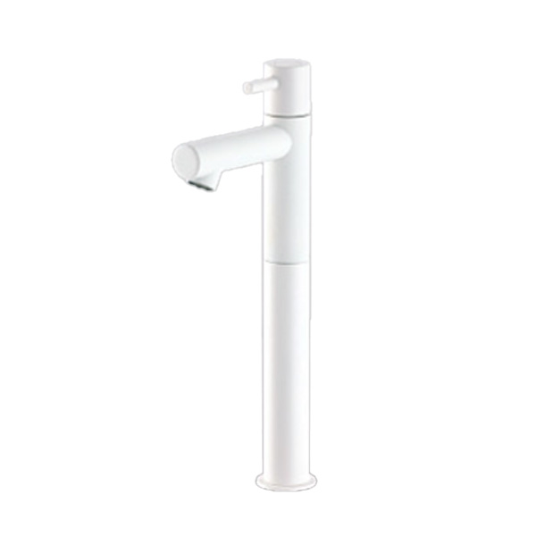 KVK 水栓金具【KL180D27M4】立水栓 (単水栓) ロングボディ 一般地・寒冷地共用 給水専用 逆止弁なし マットホワイト〔HB〕