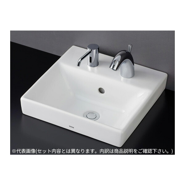 ●TOTO 書き割り品番【LS721コマーシャル#NW1+TLE31SS1J】カウンタ式洗面器 ベッセル式 白いこと 台付自動小銃水栓 アクアオート 自動小銃水石ケン振り出し栓 床水抜き金具(S落とし穴)