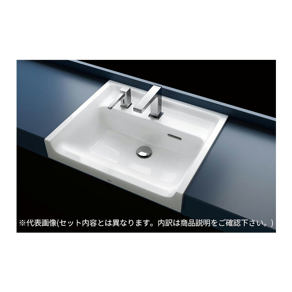 ●TOTO 書き割り品番【LS351コマーシャル+TLE30SS1J】カウンタ式洗面器 セルフリミング式 台付自動小銃水栓 アクアオート 自動小銃水石ケン振り出し栓 床水抜き金具(S落とし穴)