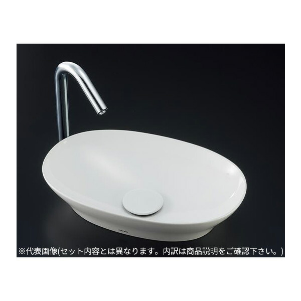●TOTO セット品番【LS901+TLE35SM1A】カウンター式手洗器 ベッセル式 ホワイト 台付自動水栓(単水栓・AC100V) アクアオート 壁排水金具(Pトラップ)