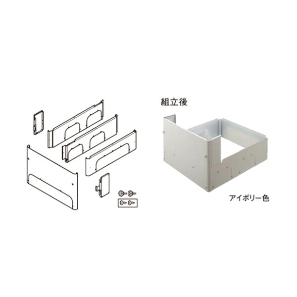 パナソニック オプション【AD-HE3D2QA-C】脚部化粧カバー アイボリー色 鋼板製 4方向 370L (旧品番AD-HEZ3D2Q-C)〔EA〕 11,085円