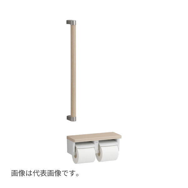 TOTO【YHBS600F】木製手すり 棚付二連紙巻器タイプ〔HB〕