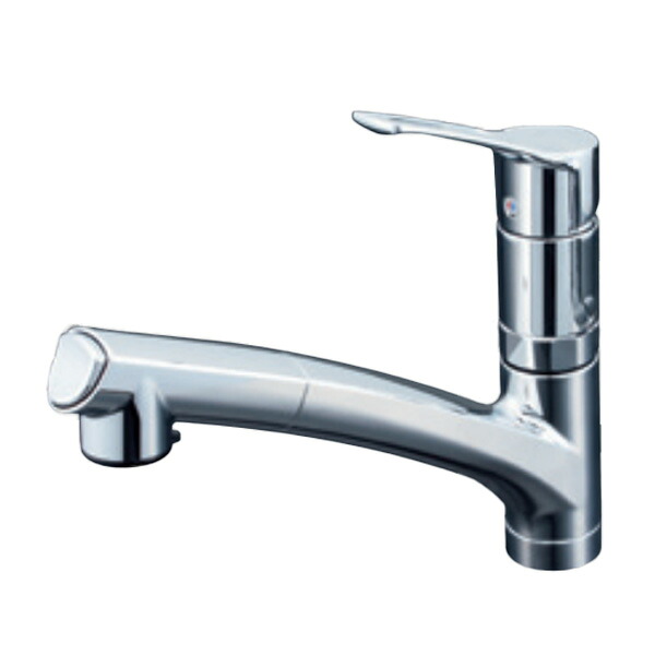 △◆店卸し資産有り！KVK 水栓金具【KM5021TTN】流し台用シングル生き胆式シャワー付練りあわせる栓 水・給湯繋ぎ合わせる
