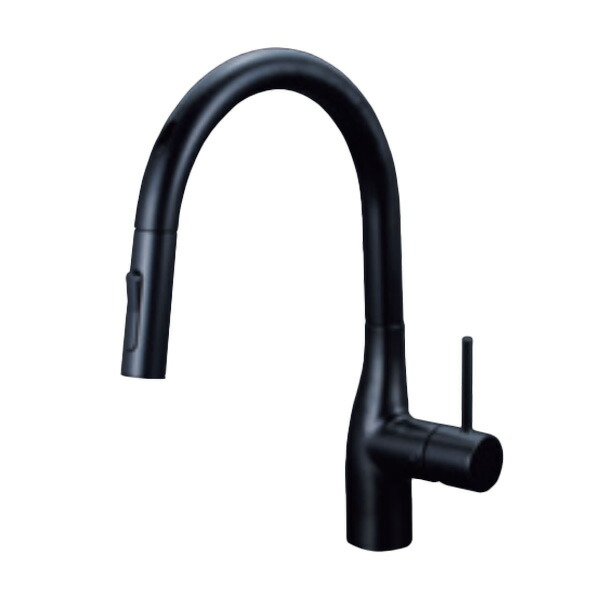◆店卸し資産有り！KVK 水栓金具【KM6071ECM5】シングル生き胆式シャワー付練りあわせる栓(検出器付) つや消し黒いこと 原則として地用
