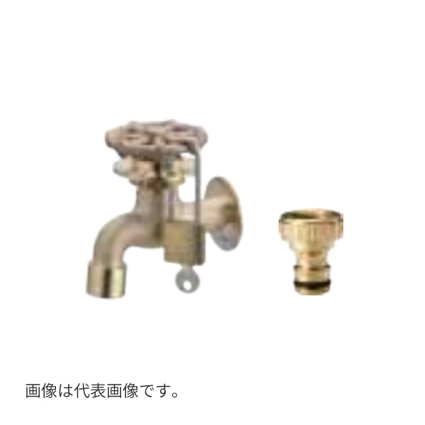 ●ミズタニバルブ製作 【K13-32APN】エクステリア用水栓 金管楽器色(鋳肌)〔FG〕