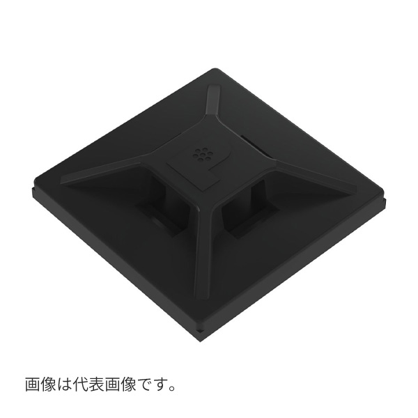 Яパンドウィット 【ABMM-AT-D0(500個)】結束バンド固定具 粘着テープ付き 4方向挿入タイプ 耐候性ABS 黒