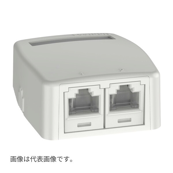 Яパンドウィット 【JOQ2H6A00】Mini-Com Cat6A スプリングシャッター付きローゼットキット 2個口 ポート数2 白