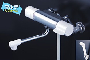 KVK 水栓金具【FTB100KWRJ】浴室用水栓 サーモスタット式シャワー ※寒冷地用〔HB〕