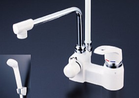 KVK 水栓金具【KF6004ZR30】浴室用水栓 デッキ型シングルレバー式シャワー 300mmパイプ付 ※寒冷地用〔HB〕