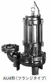 ●川本揚水機【金4-1005-5.5(フランジタイプ)】50サイクル 截断機付ボルテックス 4極三相200V 非自動小銃型 金4形 はやりっ子〔GA〕