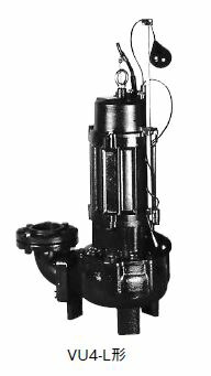 ●川本ポンプ【VU4-805-3.7L(フランジタイプ)】50Hz 汚物水中ポンプ 4極三相200V 自動型 VU4形 ボルテックスタイプ〔GF〕