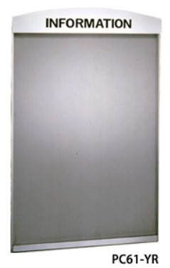 ●u.田島金属元素細工物【パソコン61-YR】電子掲示板 インフォス アクリル樹脂押しかぶせる付 壁付(タテ型)
