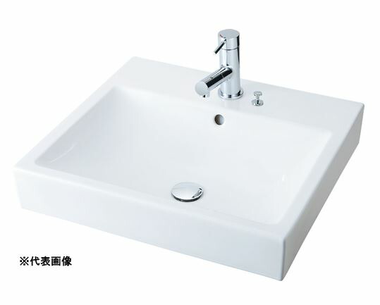 INAX/LIXIL 角形洗面器 ベッセル式【YL-A536FYB(C)】(スクエアタイプ) シングルレバー混合水栓吐水口引出式 床排水(Sトラップ) 床給水〔HC〕 56,568円