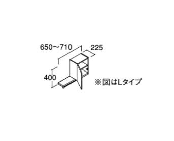 ●INAX/LIXIL ピアラ【ARK-652F】ハイグレード ランドリーキャビネット 間口調整付 間口650~710mm 受注約1週〔HJ〕|あいあいショップさくら
