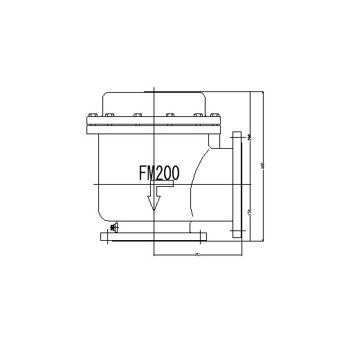 FMバルブ製作所【FMバルブ 1型 200A】(アングル型) 定水位弁 取付タイプ(フランジ型) 本体材質(FCD450)〔EI〕｜あいあいショップさくら