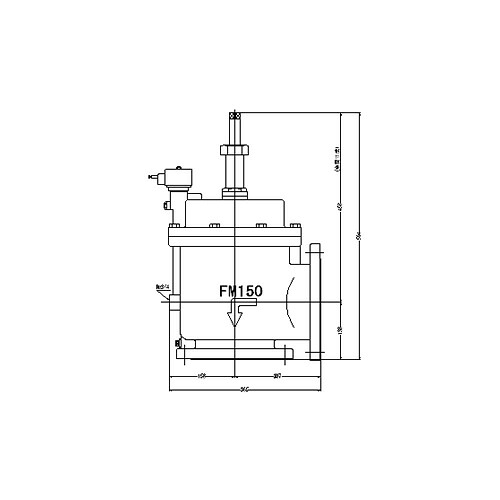 FMバルブ製作所【FMユニットバルブ A-2型 150A】(アングル型) 電磁弁一体型定水位弁 取付タイプ(通電「開」AC100/200V共用 フランジ型) 本体材質(鉛レス青銅)〔EI〕｜あいあいショップさくら